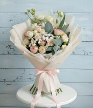 Букет цветов из:  Розы и Лизиантусы в Неклюдово Нижегородская область
