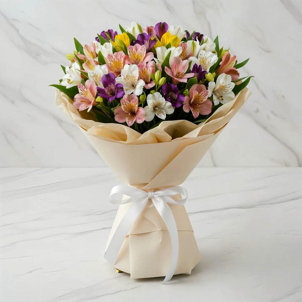 Букет цветов из: Альстромерии в Неклюдово Нижегородская область