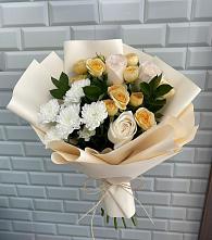 Букет цветов из:  Розы и Хризантемы в Неклюдово Нижегородская область