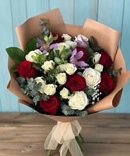 Букет цветов из:  Розы и Альстромерии в Неклюдово Нижегородская область