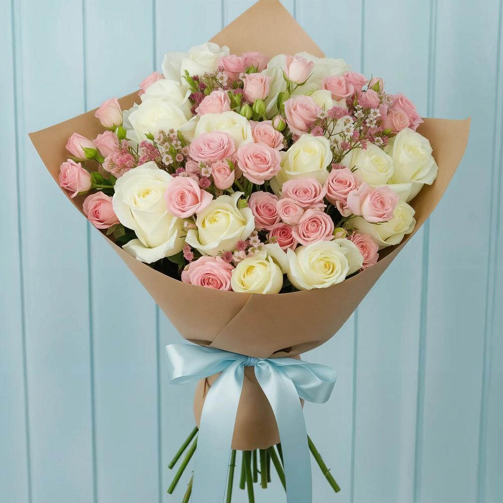 Букет цветов из: Розы в Неклюдово Нижегородская область