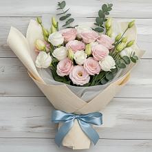 Букет цветов из:  Лизиантусы в Неклюдово Нижегородская область