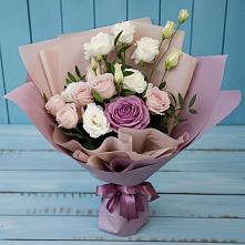 Букет цветов из:  Розы и Лизиантусы #REPLACE_PRED# Неклюдово Нижегородская область