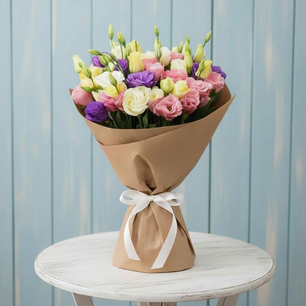 Букет цветов из: Лизиантусы в Неклюдово Нижегородская область