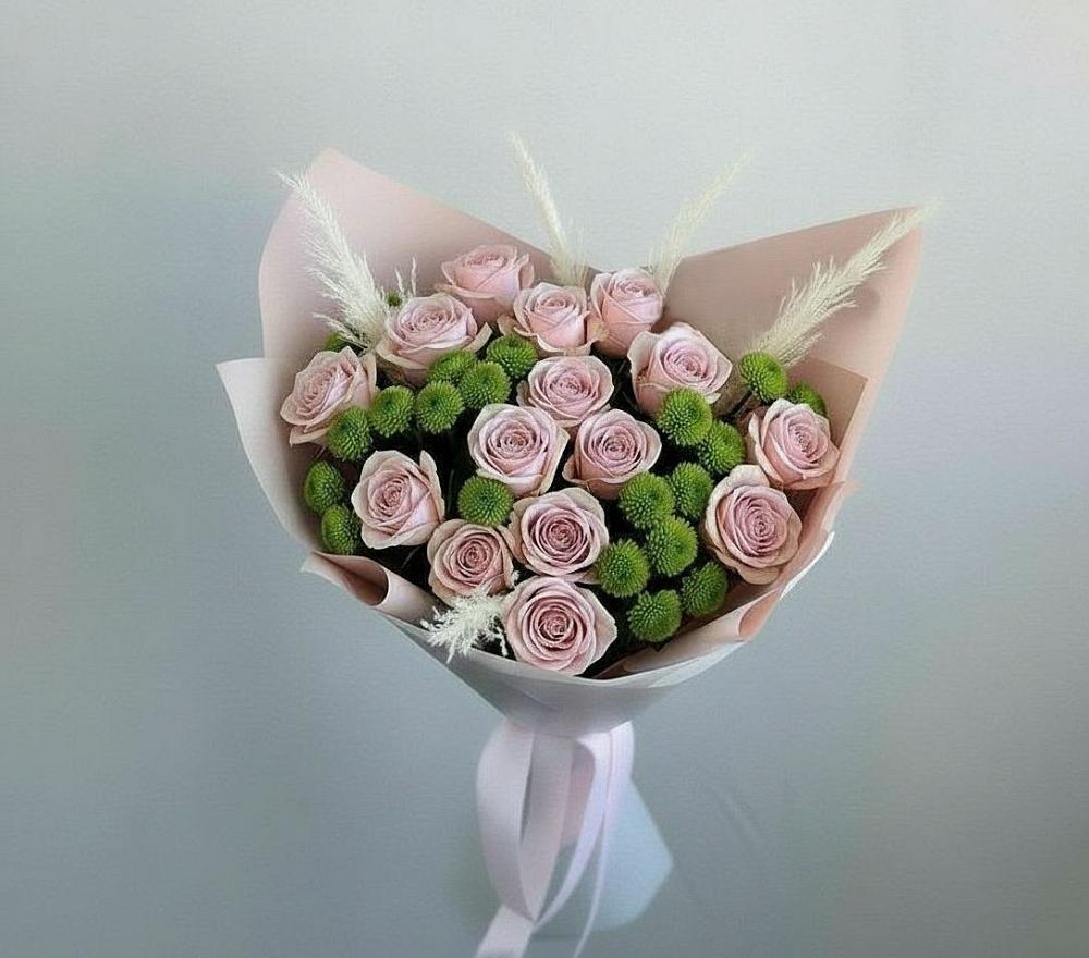 Букет цветов из: Розы и Хризантемы в Неклюдово Нижегородская область