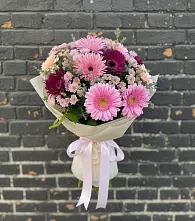 Букет цветов из:  Герберы и Хризантемы в Неклюдово Нижегородская область