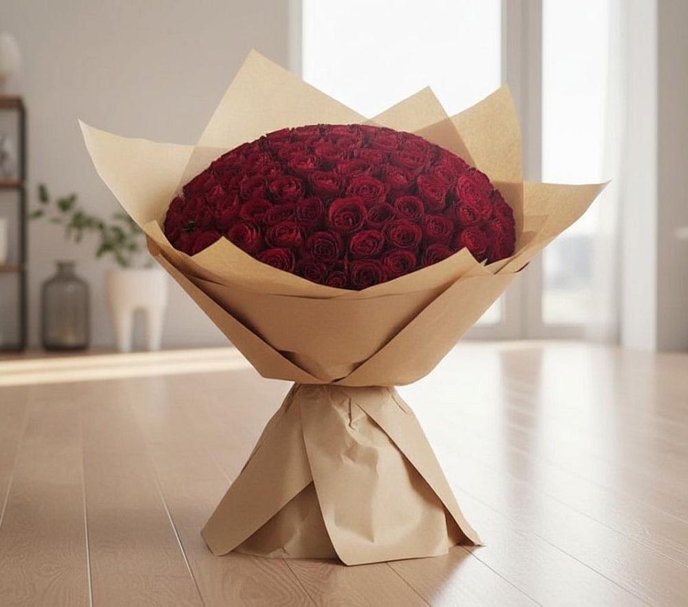 Букет 101 Красная роза в Неклюдово Нижегородская область