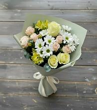 Букет цветов из:  Альстромерии, Розы и Хризантемы #REPLACE_PRED# Неклюдово Нижегородская область