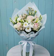 Букет цветов из:  Розы и Лизиантусы в Неклюдово Нижегородская область