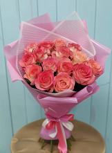 Букет 15 Розовых роз Равель #REPLACE_PRED# Неклюдово Нижегородская область