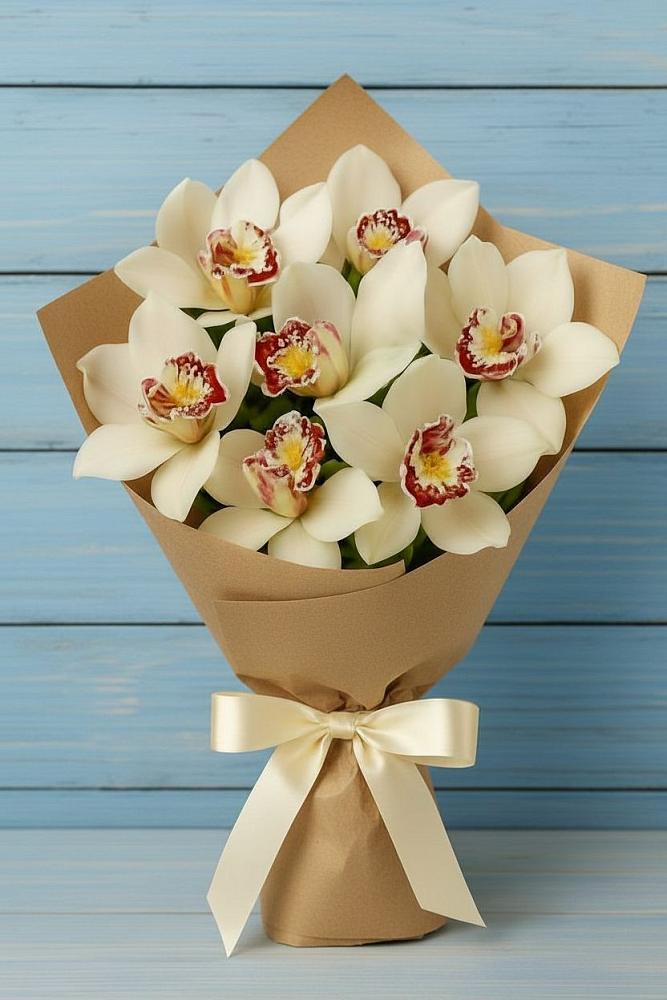 Букет цветов из: Орхидеи и Розы в Неклюдово Нижегородская область