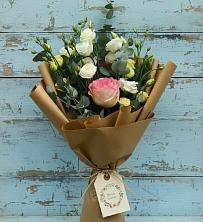 Букет цветов из:  Розы и Лизиантусы в Неклюдово Нижегородская область